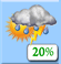 This Afternoon: A slight chance of showers and thunderstorms between 4pm and 5pm. Sunny, with a high near 88. South wind around 10 mph. Chance of precipitation is 20%. New rainfall amounts less than a tenth of an inch possible. This Afternoon: Slight Chance Showers And Thunderstorms