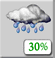 Chance Rain. Chance for Measurable Precipitation 30% Chance Rain. Chance for Measurable Precipitation 30%